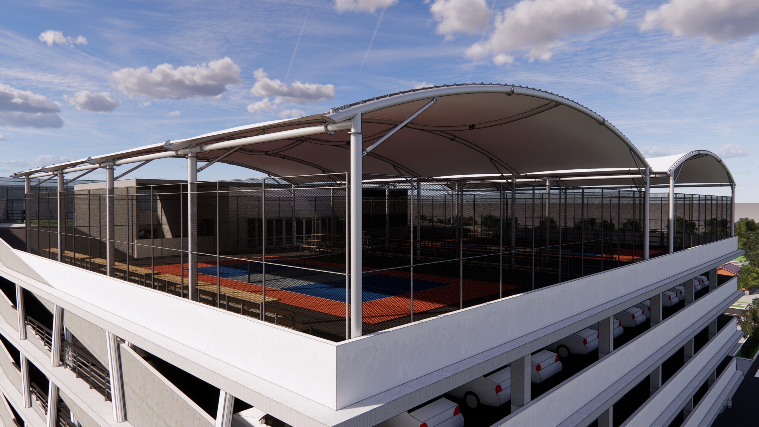 Mái che sân Pickleball : Giải pháp toàn diện cho chủ sân tại Việt Nam -  Flexiiform